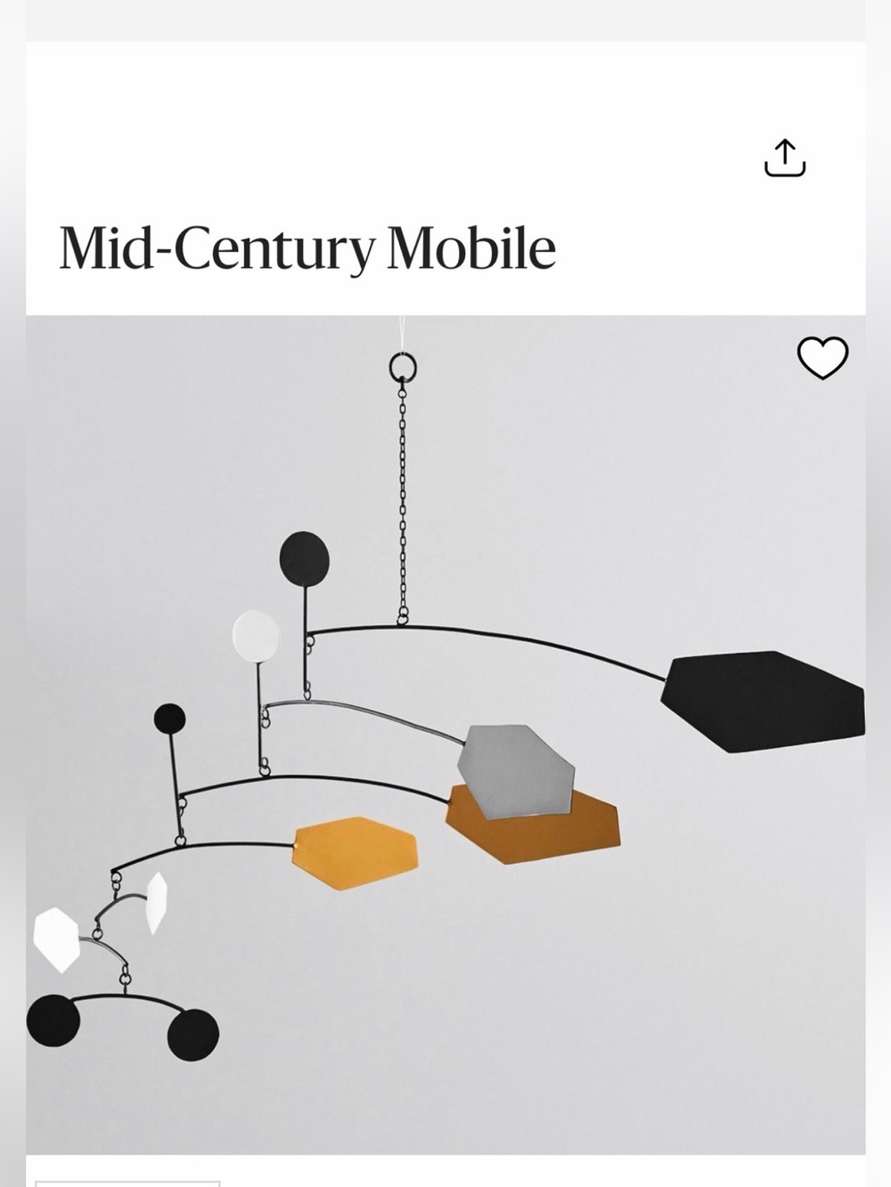 NIB West Elm x PB Kids Mid Century Modern Baby Mobile